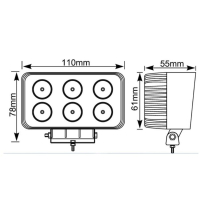 LED werklamp / breedstraler 18watt 18W